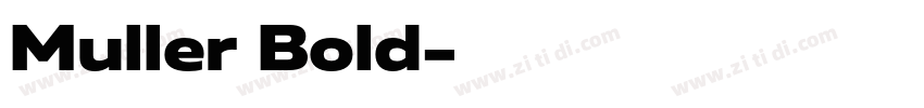 Muller Bold字体转换